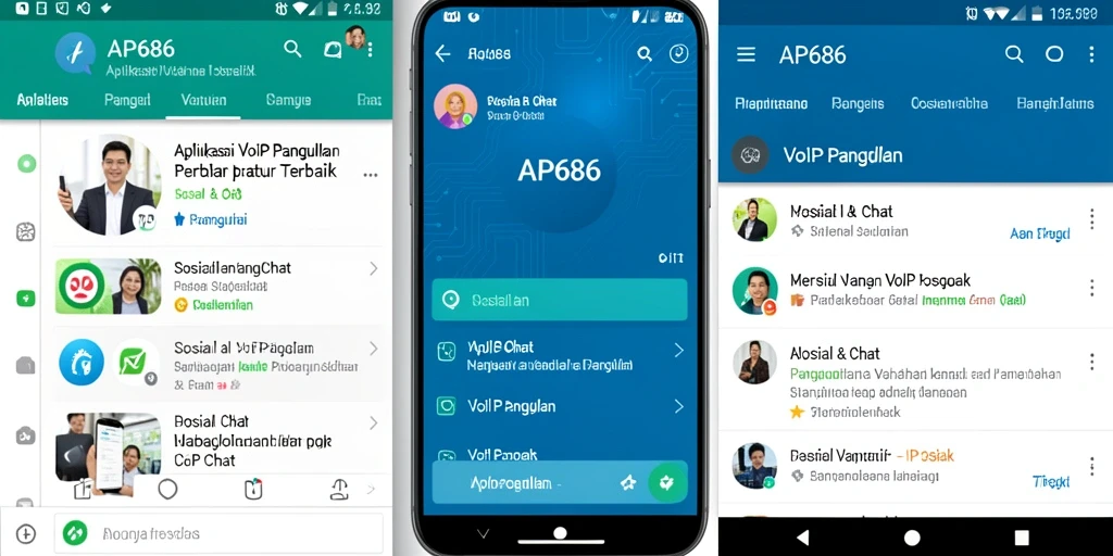 Antarmuka aplikasi VoIP Panggilan AP686 yang sederhana dan efektif.