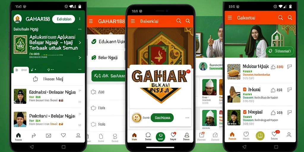 Tampilan antarmuka GAHAR188 saat sesi belajar mengaji.