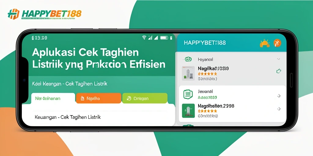 Tampilan utama aplikasi HAPPYBET188 untuk cek tagihan listrik.