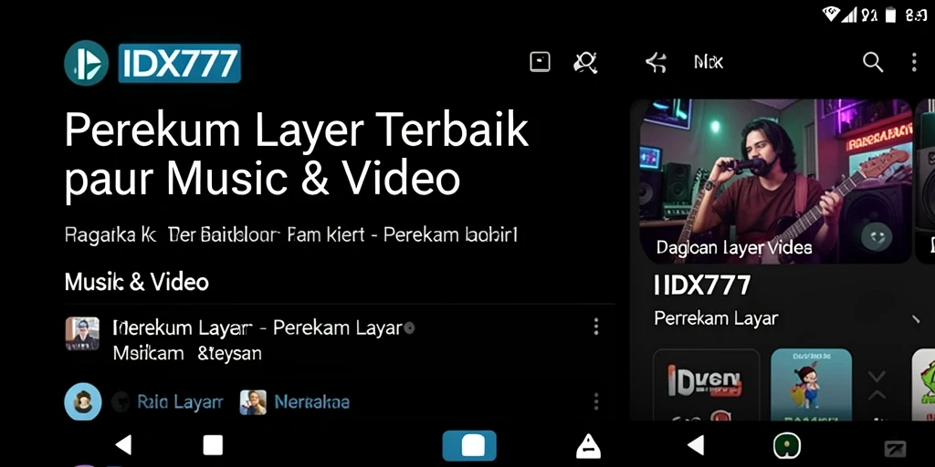 Antarmuka IDX777 yang menampilkan fitur perekaman layar yang mudah digunakan.