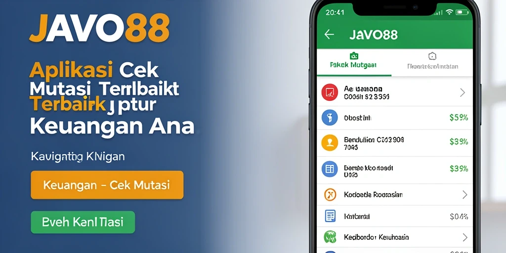 Antarmuka aplikasi JAVO88 menampilkan mutasi keuangan dengan jelas.