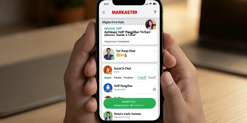 Tampilan antarmuka VoIP Panggilan MARKAS789 yang menarik dan fungsional.