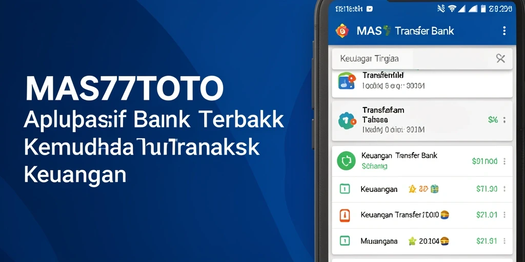 Tampilan antarmuka pengguna aplikasi MAS77TOTO untuk transaksi Transfer Bank.