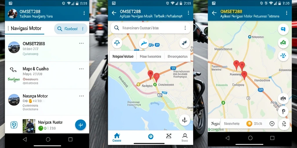 Antarmuka aplikasi OMSET288 yang intuitif untuk Navigasi Motor.