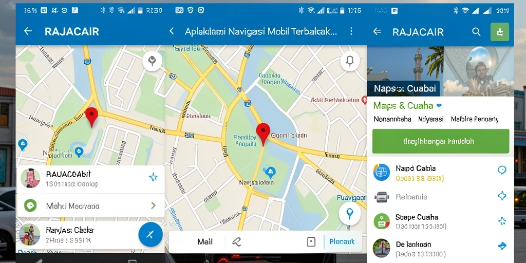Tampilan antarmuka aplikasi RAJACAIR untuk navigasi yang mudah dan efisien.