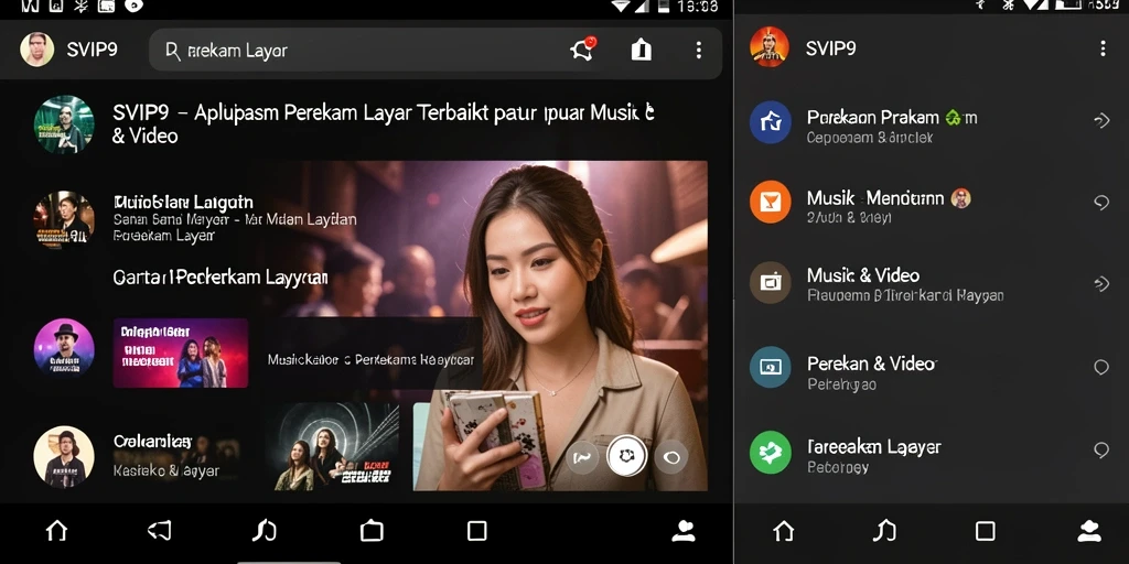 Antarmuka SVIP9 yang mudah digunakan untuk perekaman layar.