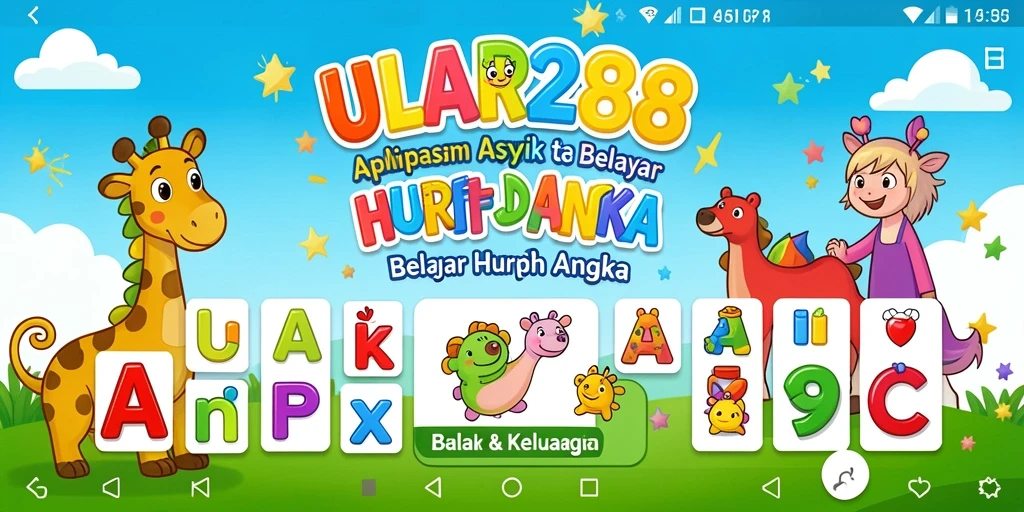 Tampilan antarmuka ULAR288 yang ceria dan edukatif.