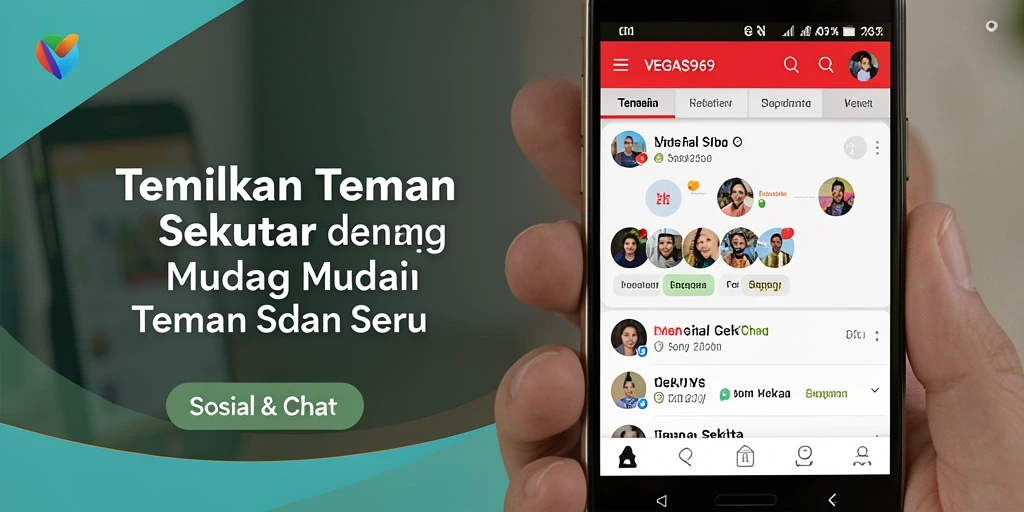 Antarmuka menarik dari VEGAS969 untuk menemukan teman sekitar.